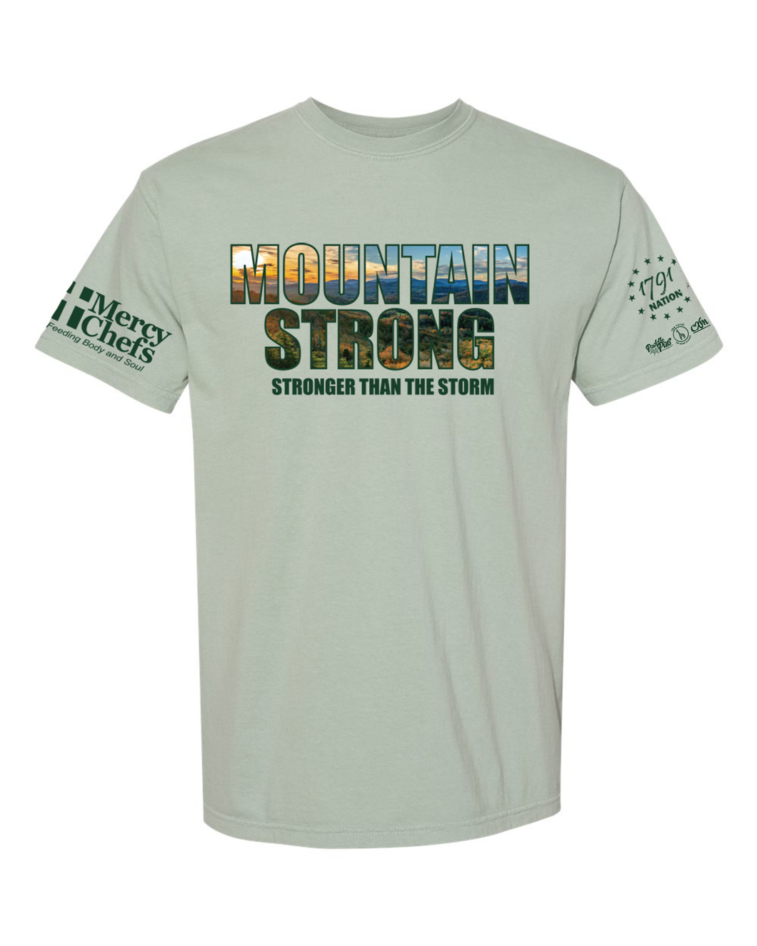 Mountain Strong Fundraiser T Shirt to Benefit Mercy Chefs with their Hurricane Relief Efforts